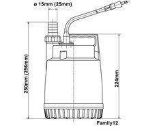 Pompe serpillière d'assèchement de résidus Tsurumi FAMILY-12, En Vente Ici